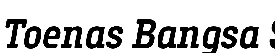 Toenas Bangsa Slab Bold Italic Yazı tipi ücretsiz indir